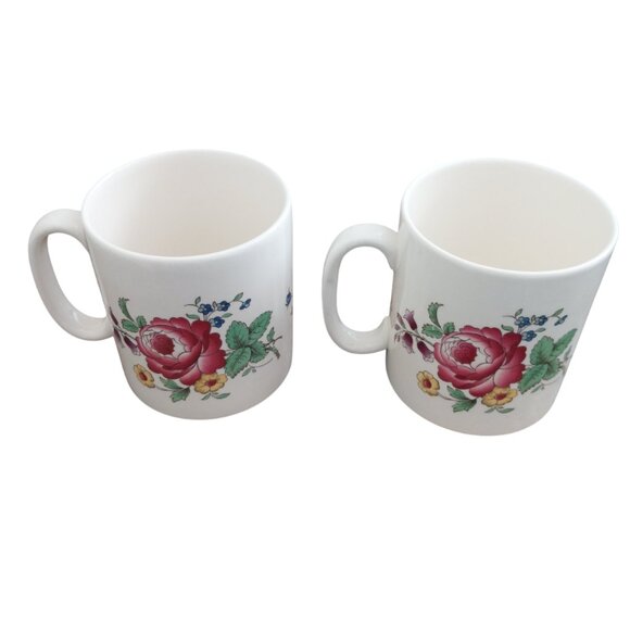 Spode Marlborough Sprays Mug Bundle Set of 4 Like New Cream with Floral Design - Picture 13 of 14